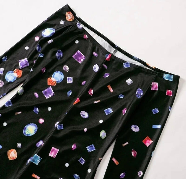 Women Sexy Printed Off The Shoulder Full Sleeve Jumpsuit