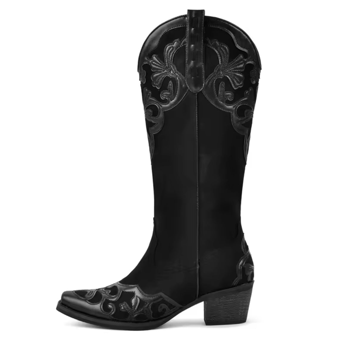 Women Color Patchwork Fashion Knee High Western Boots