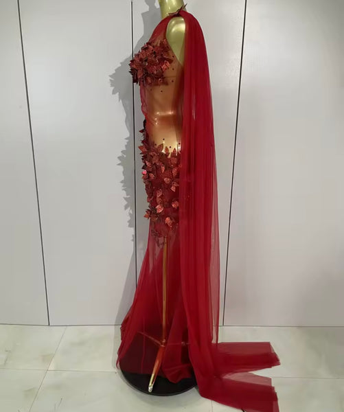 Women Sexy One Shoulder Sleeveless Floral Maxi Dress