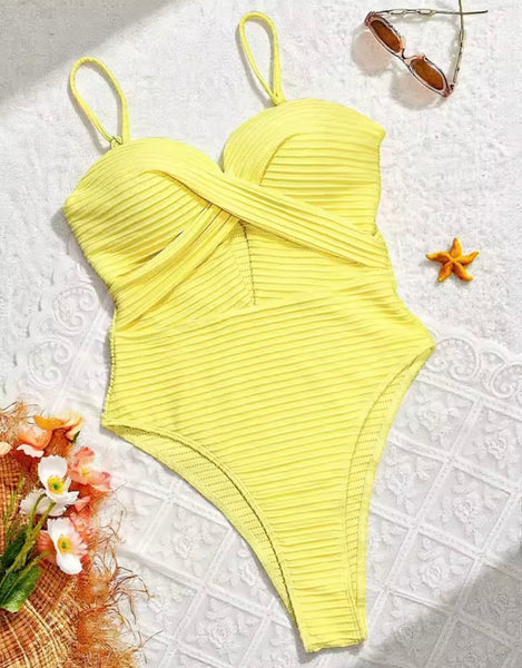 Women Sexy Hollow Out Cross Swimsuit