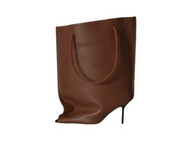 Women Color Fashion Faux Leather Bag Boots