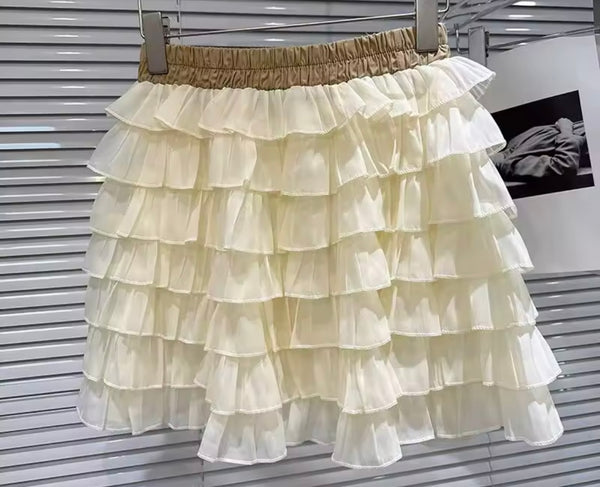Women Sexy Halter Sleeveless Belted Two Piece Ruffled Skirt Set