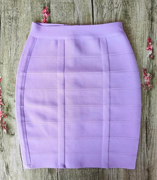 Women Sexy Fashion Lavender Bandage Skirt