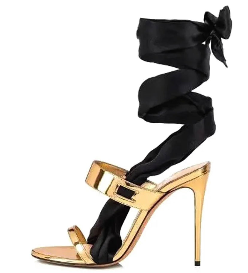 Women Fashion Lace Up High Heel Sandals