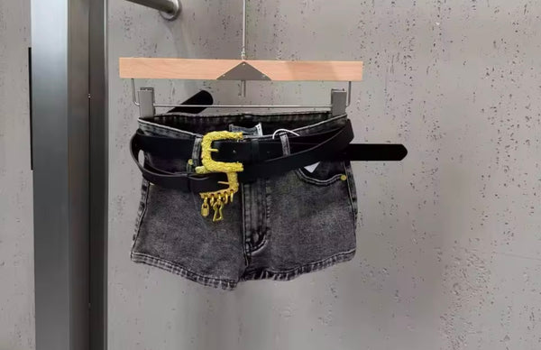 Women Fashion Button Up Denim Jacket Two Piece Short Set