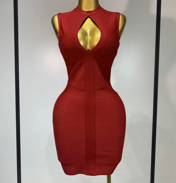Women Sexy Sleeveless Cut Out Bandage Dress
