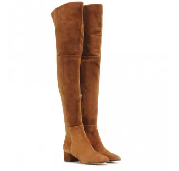 Women Fashion Color Suede Over The Knee Boots