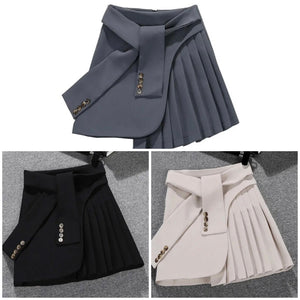 Women Fashion Tie Up Pleated Skirt