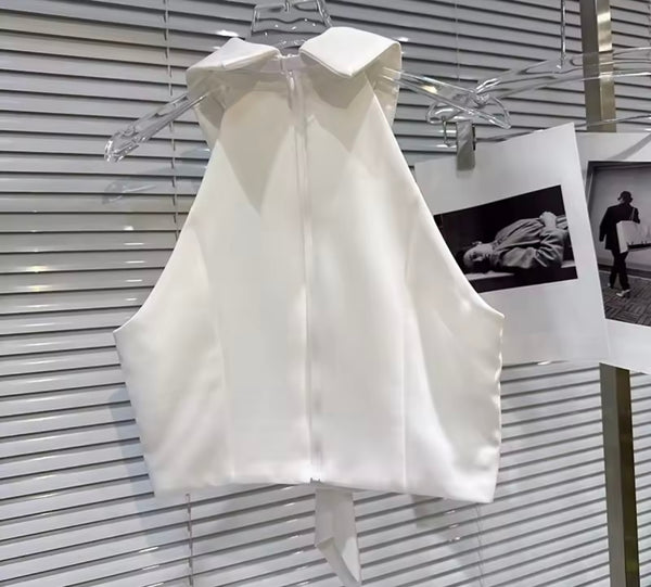 Women Sleeveless Tie Fashion Top