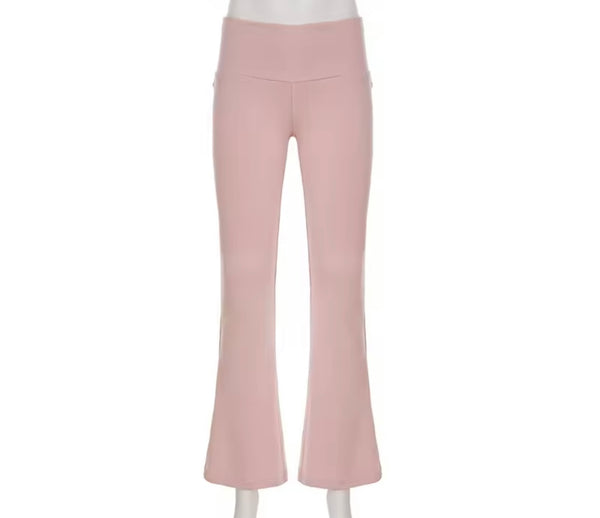 Women Bow Pink Full Sleeve Fashion Two Piece Pant Set