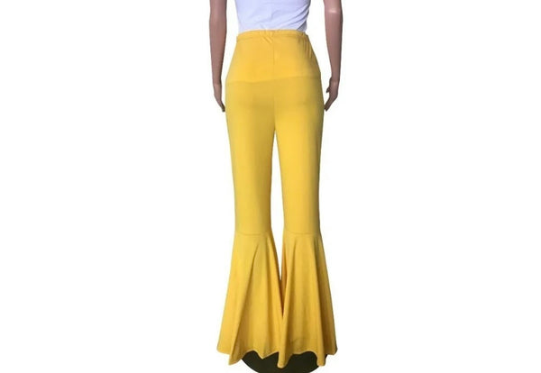 Women Color Fashion Wide Leg Pants