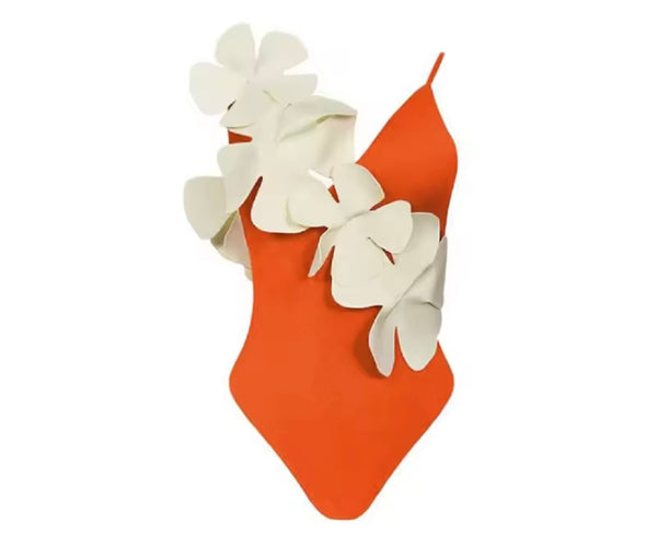 Women 3D Floral Sexy Fashion Swimsuit Cover Up Set