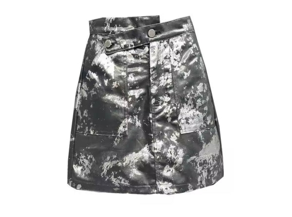 Women Sexy Fashion Color Patchwork Denim Skirt