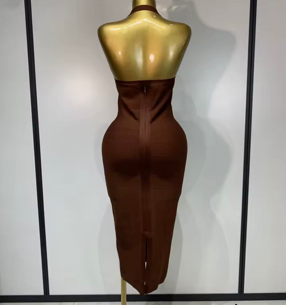 Women Sexy Halter Sleeveless Bandage Dress