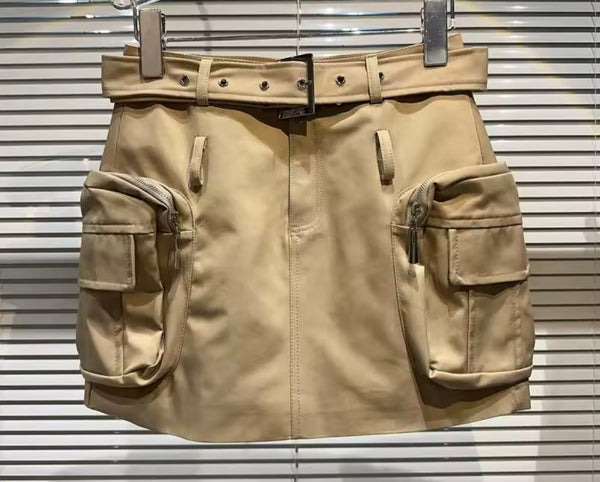 Women Sexy Fashion Cargo Short Skirt