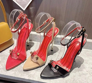 Women Open Toe Fashion Faux Leather Ankle Strap Sandals