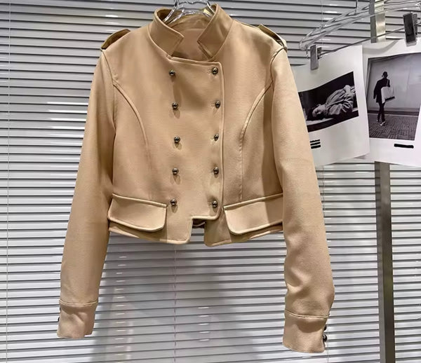 Women Fashion Double Breasted Vintage Jacket