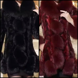 Women Color Fashion Warm Faux Fur Jacket