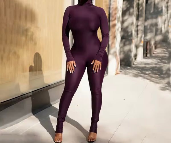 Women Turtleneck Full Sleeve Fashion Jumpsuit