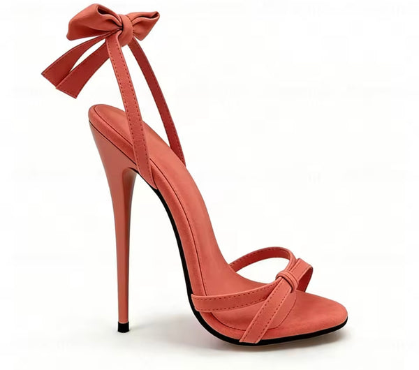Women Fashion Open Toe Bow High Heel Sandals