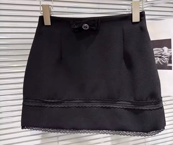 Women Sleeveless Ruffled Solid Color Two Piece Sexy Skirt Set