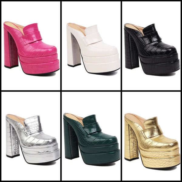 Women Fashion Faux Leather Platform Shoes