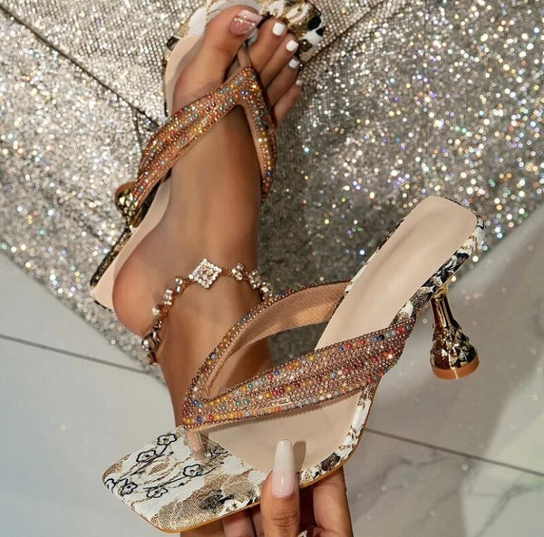 Women Fashion Bling Beaded Sandals