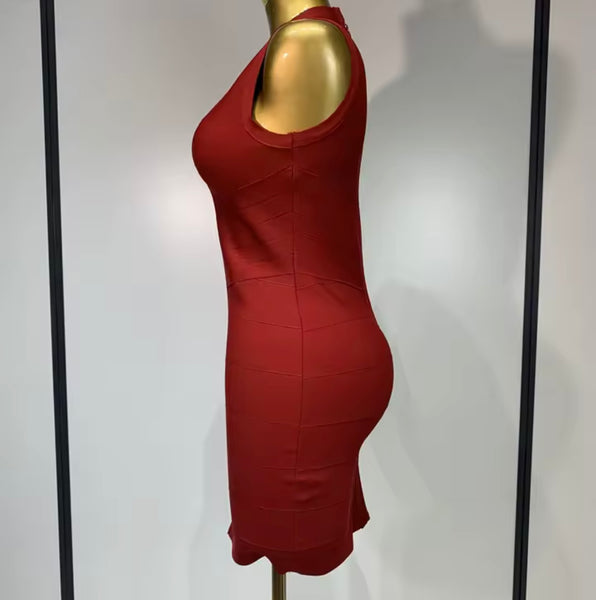 Women Sexy Sleeveless Cut Out Bandage Dress