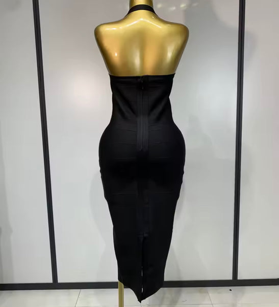 Women Sexy Halter Sleeveless Bandage Dress