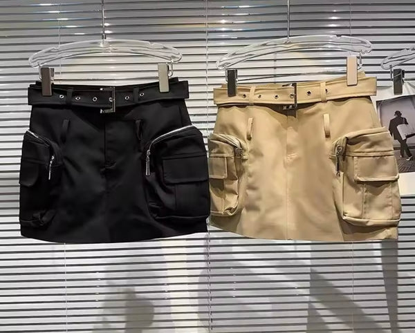 Women Sexy Fashion Cargo Short Skirt