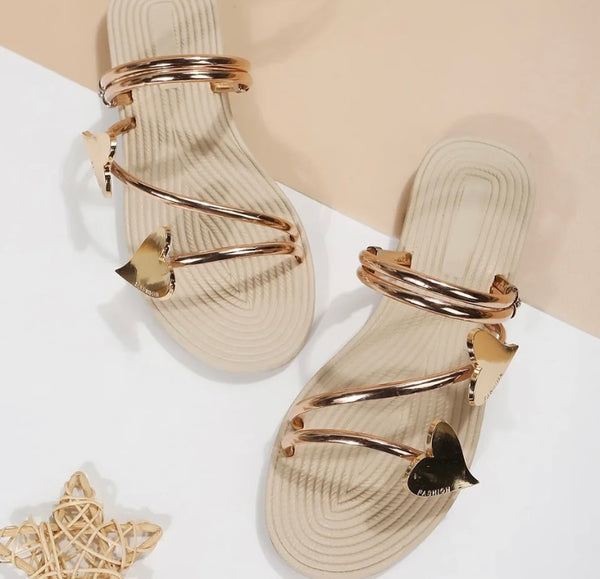 Women Heart Fashion Flat Sandals