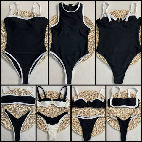 Women Sexy B&W Bikini/Swimsuit