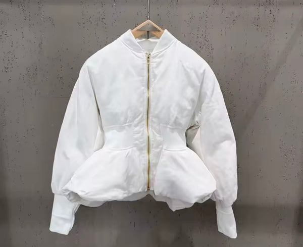 Women Fashion Zip Up Puffer Jacket