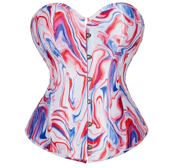 Women Printed Sexy Strapless Corset Top