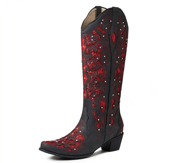 Women Bling Fashion Western Boots