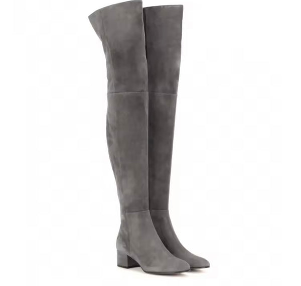 Women Fashion Color Suede Over The Knee Boots