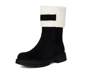 Women Wool Suede Fashion Ankle/Mid Calf Flat Boots