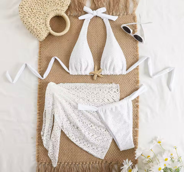 Women Sexy Starfish Halter Bikini Cover Up Set