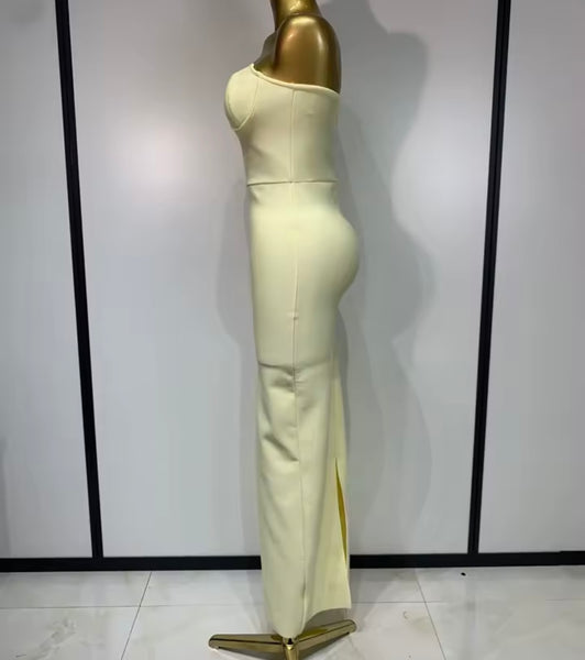 Women Sexy Strapless Bandage Maxi Dress