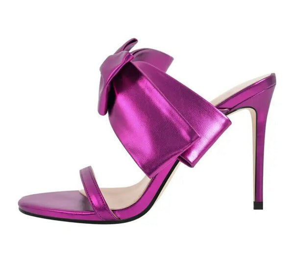 Women Fashion Bow Open Toe High Heel Sandals