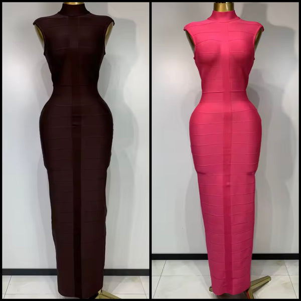Women Sexy Sleeveless Bandage Maxi Dress