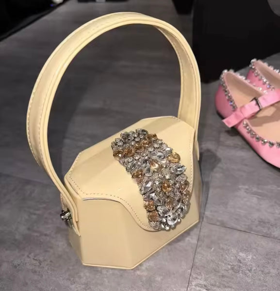 Women Color Rhinestone Fashion Handbag Purse