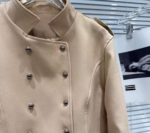 Women Fashion Double Breasted Vintage Jacket