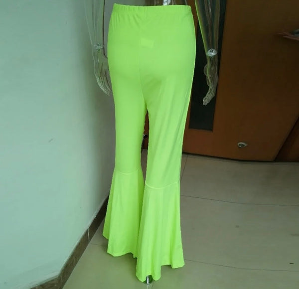 Women Color Fashion Wide Leg Pants