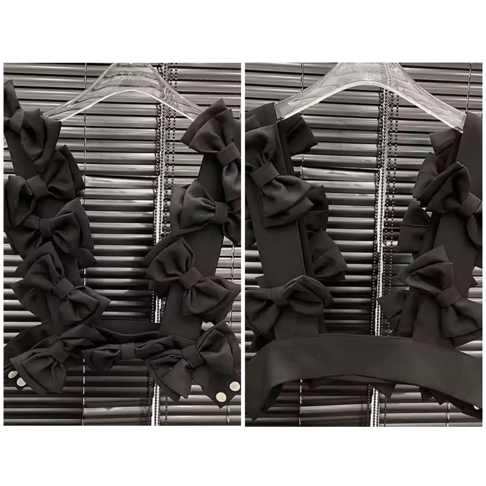 Women Black Sexy Sleeveless Bow Top