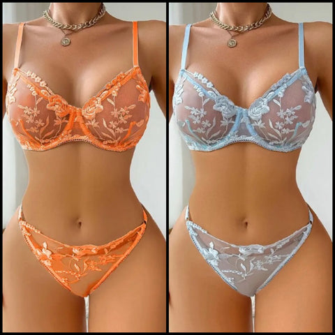 Women Sexy Solid Color Lace Lingerie