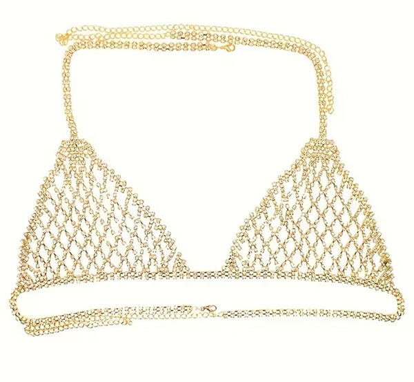 Women Sexy Chain Halter Lingerie Set