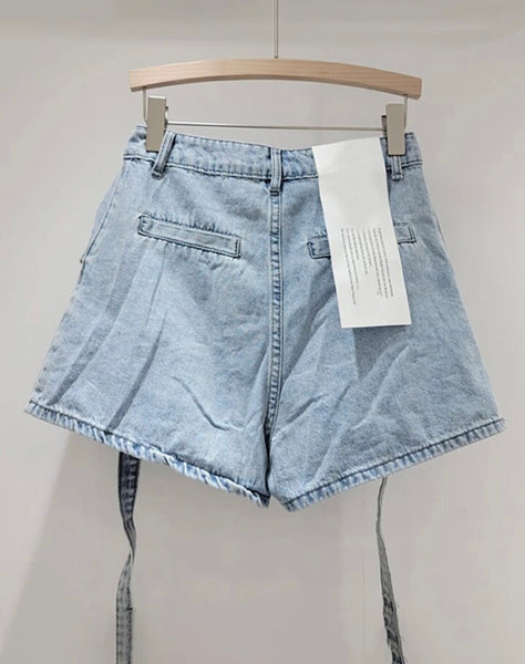 Women Fashion Denim Cargo Shorts