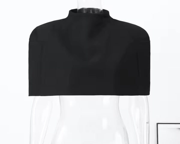 Women Black Fashion Crop Top
