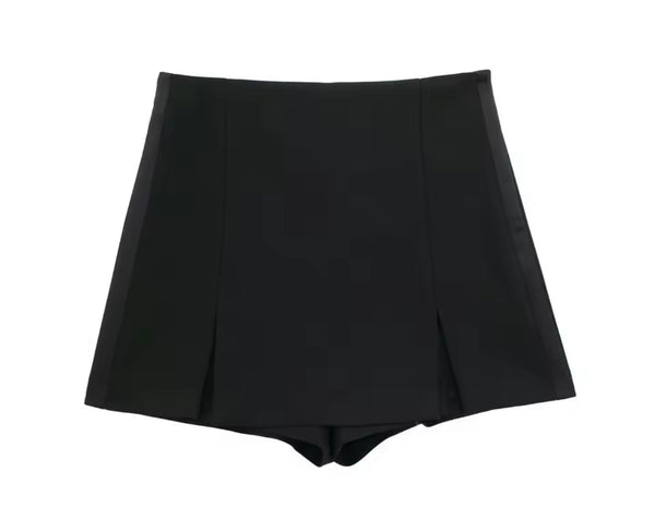 Women Sexy Strapless Button Up Two Piece Wrap Short Set